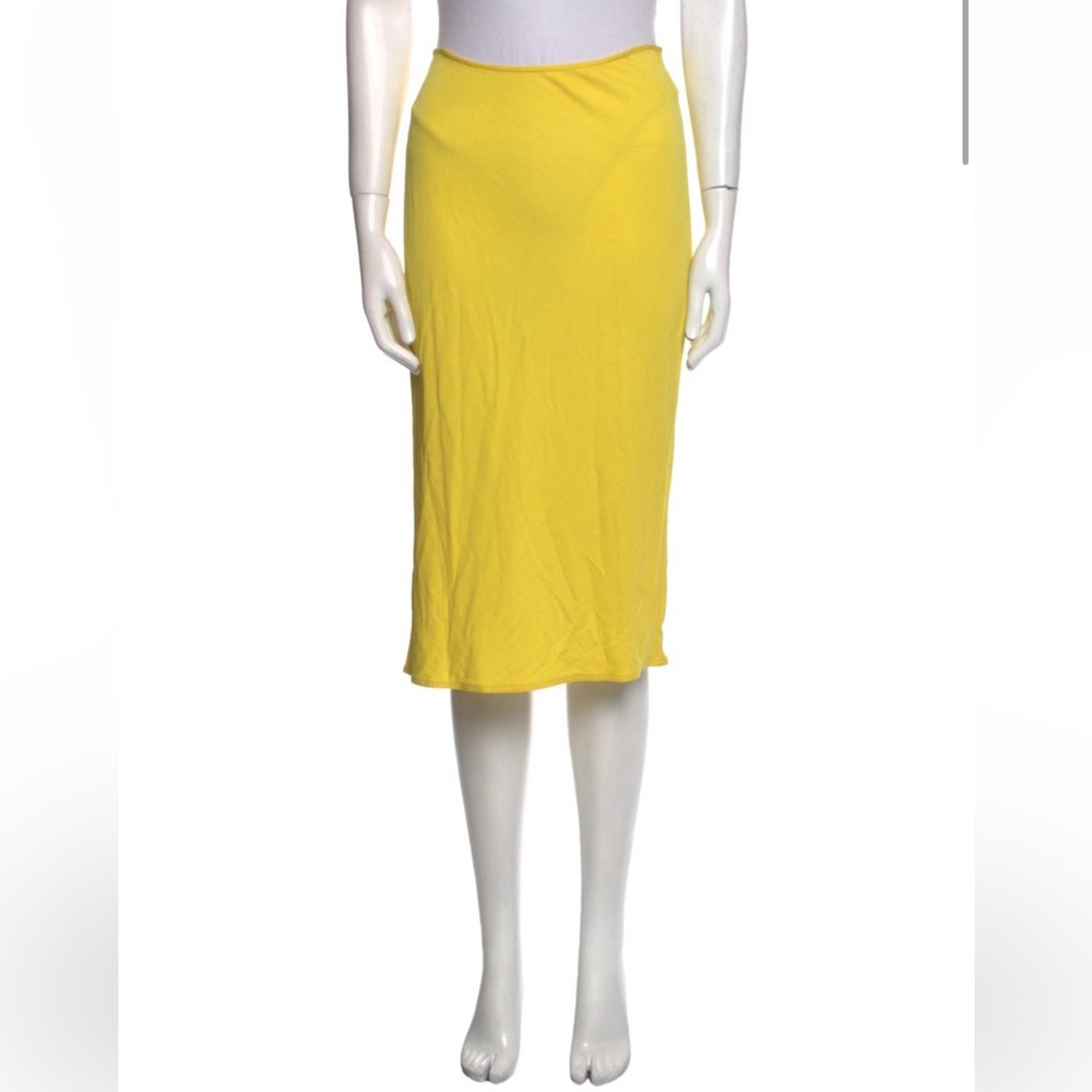Versace Sunny Yellow Midi Skirt